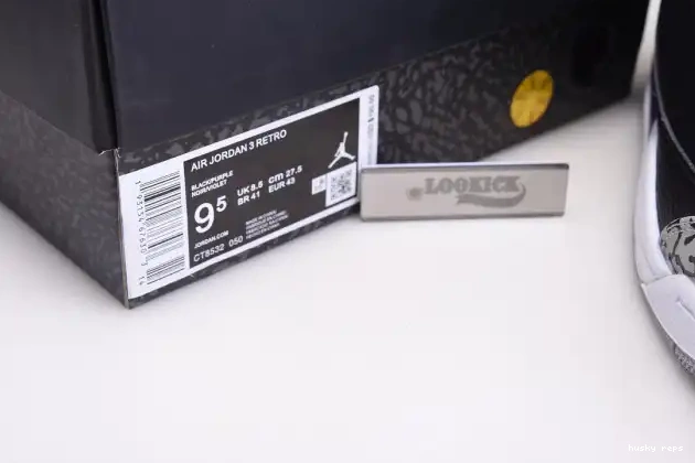 Rep Husky Jordan Court Retro Purple 3 Air Black CT8532-050 0412